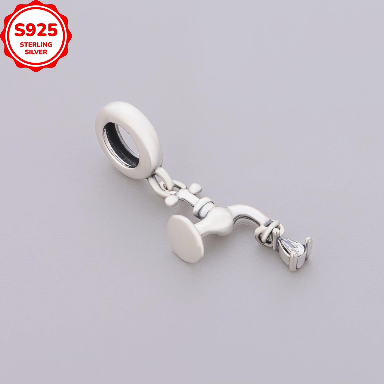 Women's 925 Sterling Silver Faucet Pendant, Gift Idea